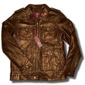 View Item Merc London Mod Indie Retro Military Style Soft Leather Jacket Coat Brown 